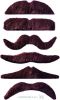 12 Moustaches Châtain Foncé