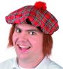 Bonnet Écossais avec Cheveux Roux
