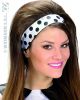 Foulard Satin Blanc Pois Noirs