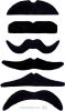 Pack de 24 Moustaches 6 Modèles Noirs